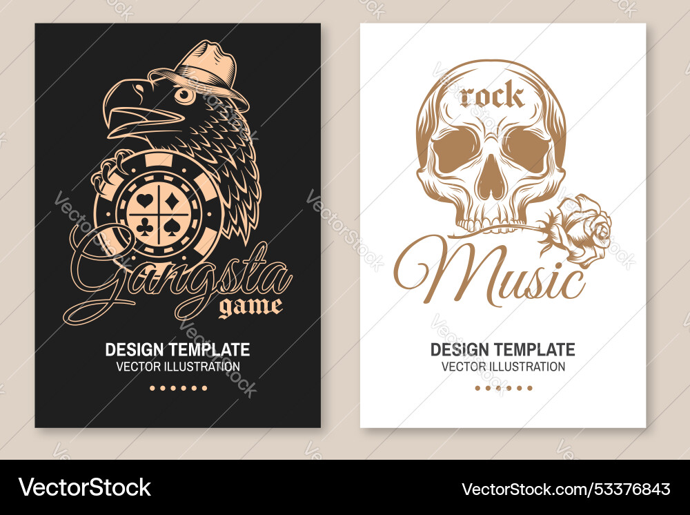 Gangsta game vintage print logo badge design Gangsta game vintage print logo badge design vector image