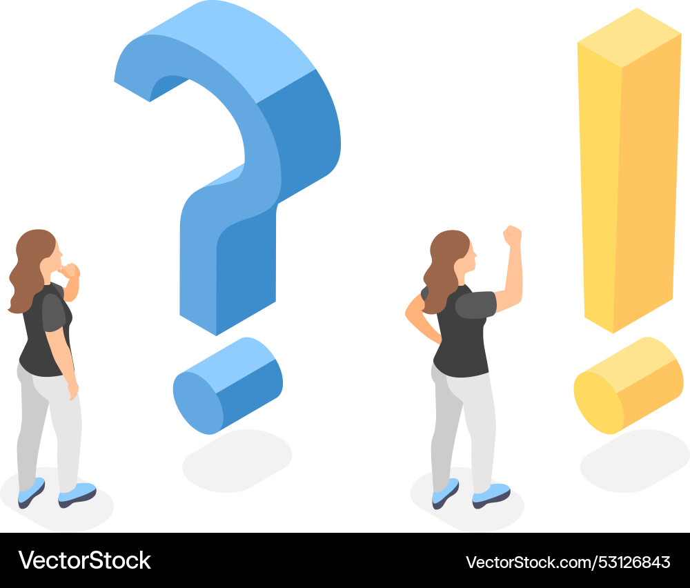 Problem and solution woman thinking about solving Problem and solution woman thinking about solving vector image