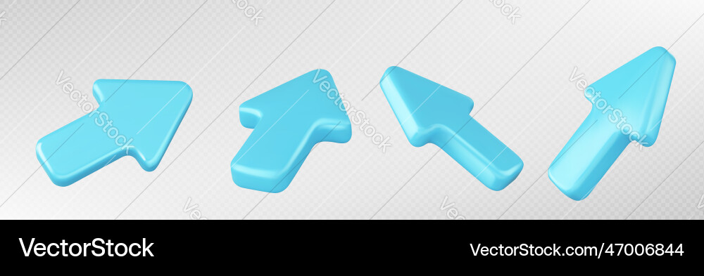 3d render mouse arrow cursor icon to click 3d render mouse arrow cursor icon to click vector image
