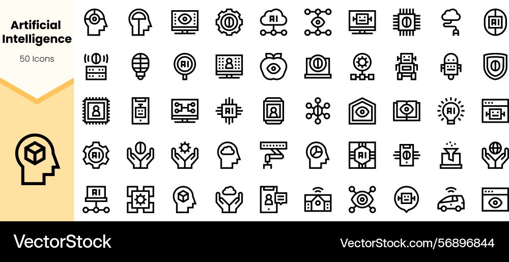 A comprehensive collection of minimalistic icons Vector Image