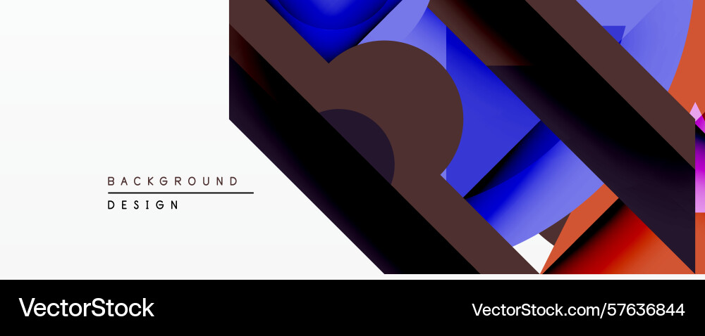 Abstract geometric composition overlapping shapes Abstract geometric composition overlapping shapes Vector Image