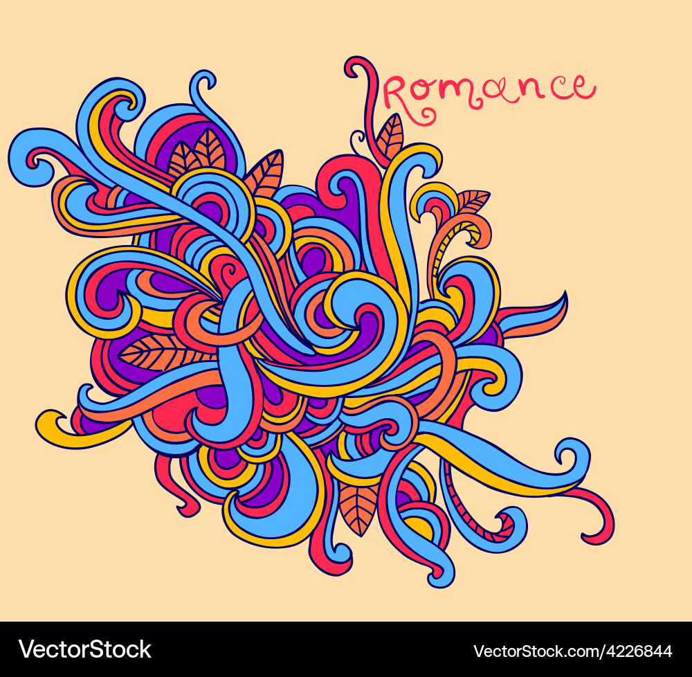Background with abstract curls vector image