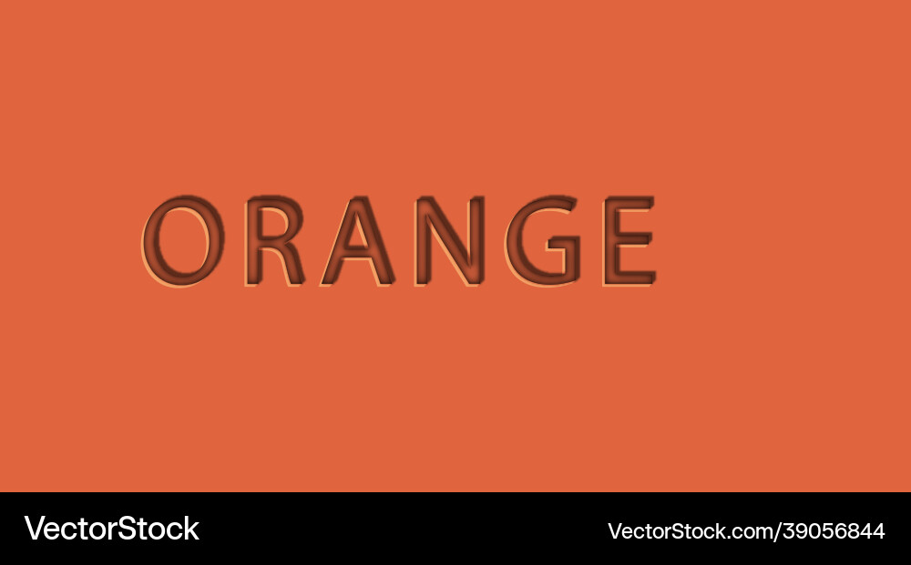 Basic rgborange 3d editable text effect Vector Image