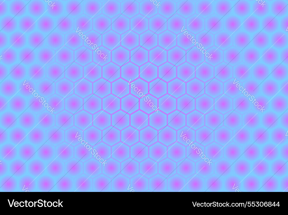 Geometric hexagonal gradient color pattern vector image