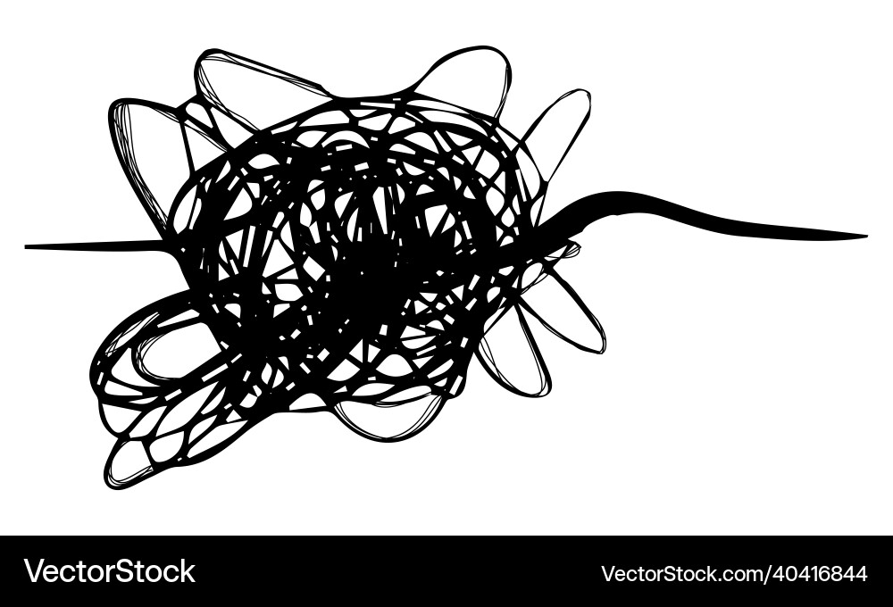 Hand drawn scribble sketch circle object tangled Hand drawn scribble sketch circle object tangled vector image
