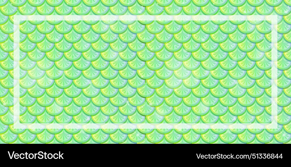 Seamless scale pattern with decorative border vector image