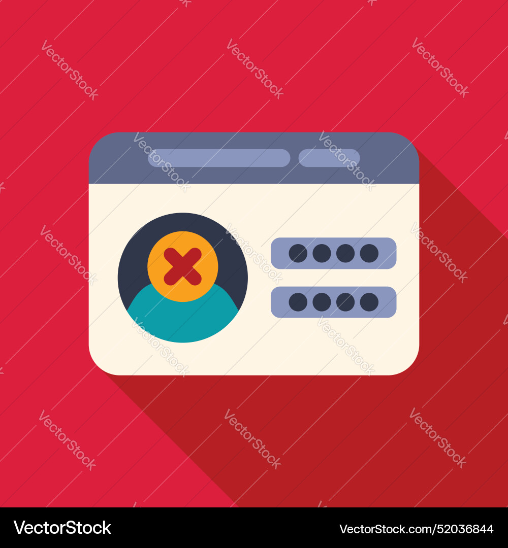 Website login form showing failed access attempt Website login form showing failed access attempt vector image