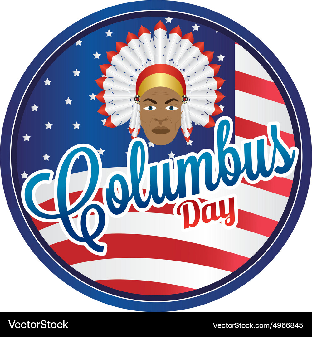 Abstract columbus day object on a white background Vector Image