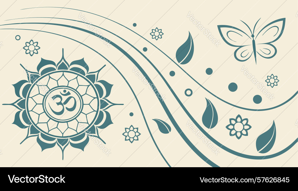 Abstract flowing patterns with butterflies vector image