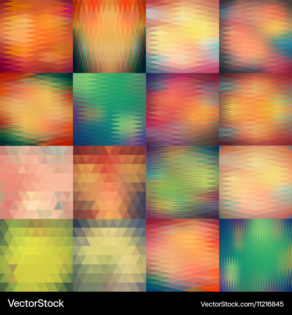 Abstract triangle pattern set geometric Vector Image