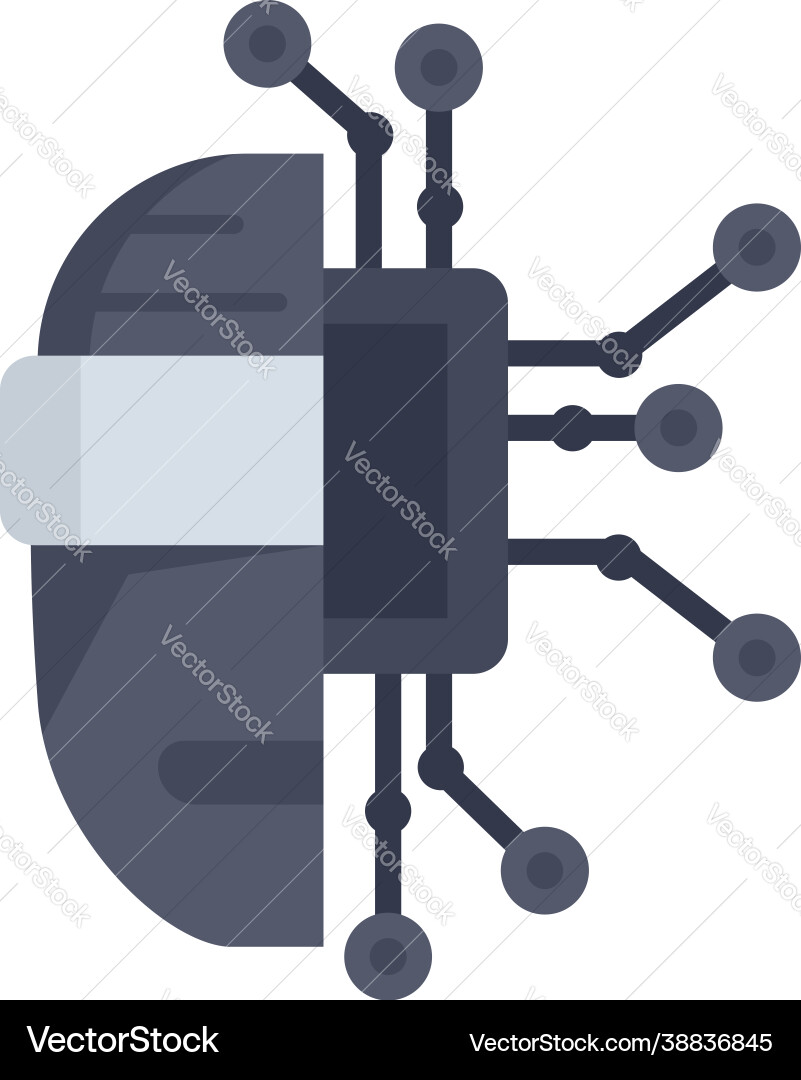 Chatbot machine learning icon flat isolated Chatbot machine learning icon flat isolated vector image