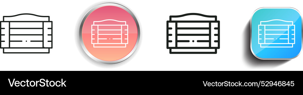 Condenser icon thin linear regular and button Condenser icon thin linear regular and button vector image