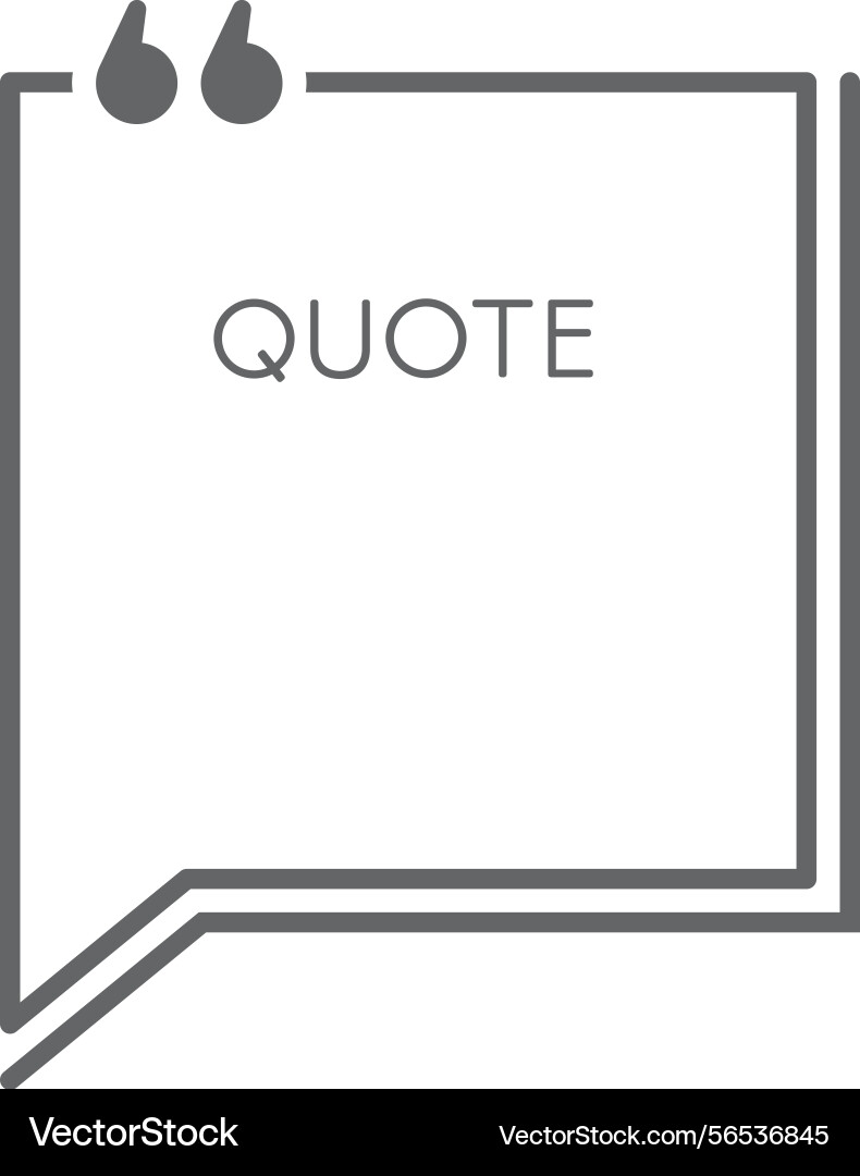 Empty quote box with quotation marks is waiting Empty quote box with quotation marks is waiting vector image