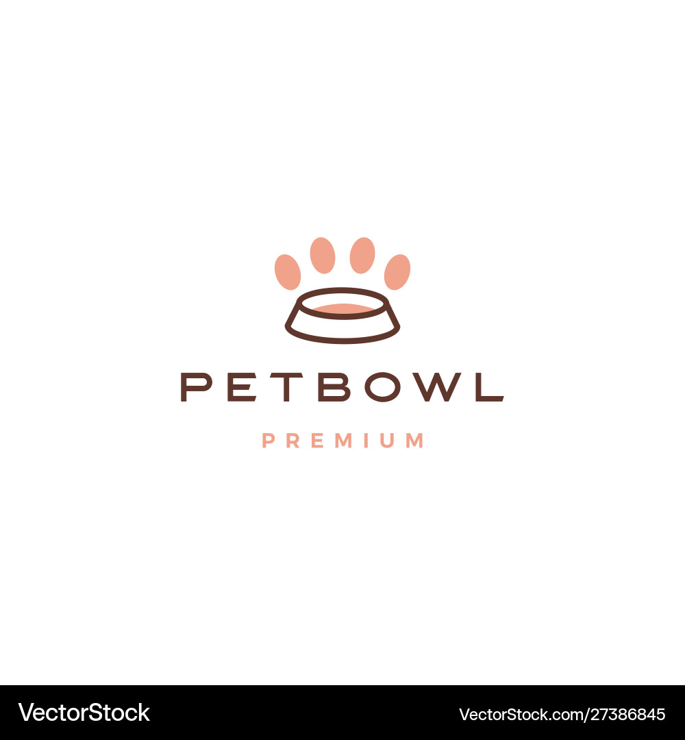 Pet bowl logo icon Pet bowl logo icon vector image