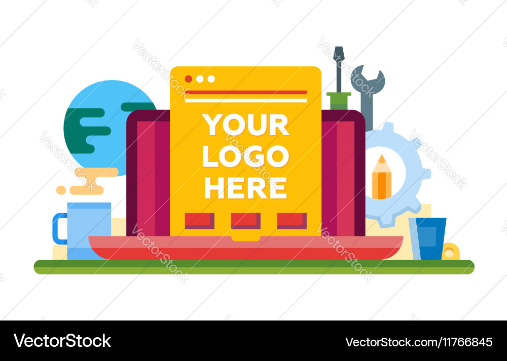 Programming tools - flat design vector image