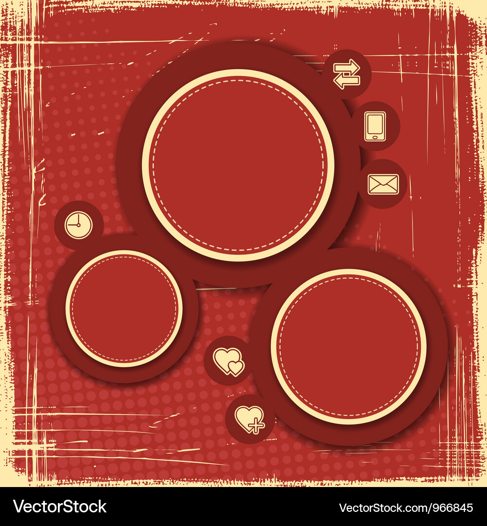 Retro style website template design frame Vector Image