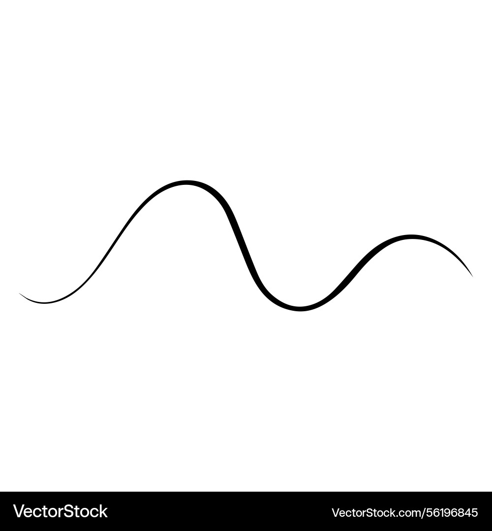 Smooth undulating line abstract flowing wave vector image