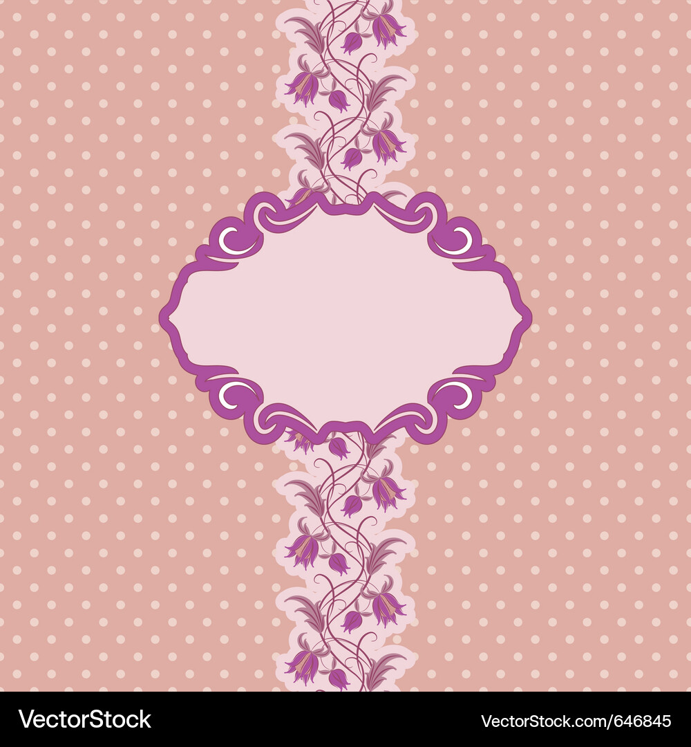 Template frame design for greeting card Vector Image