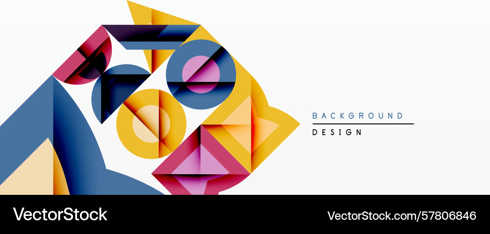 Abstract geometric composition overlapping shapes Vector Image