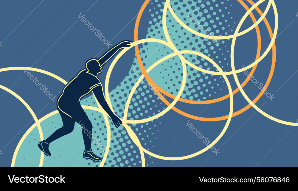 Complex Interconnected Circles Pattern Vector Image