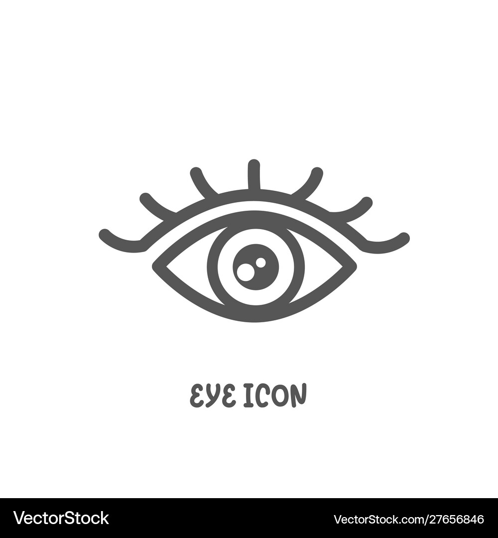 Eye icon simple flat style – Royalty-Free Vector | VectorStock