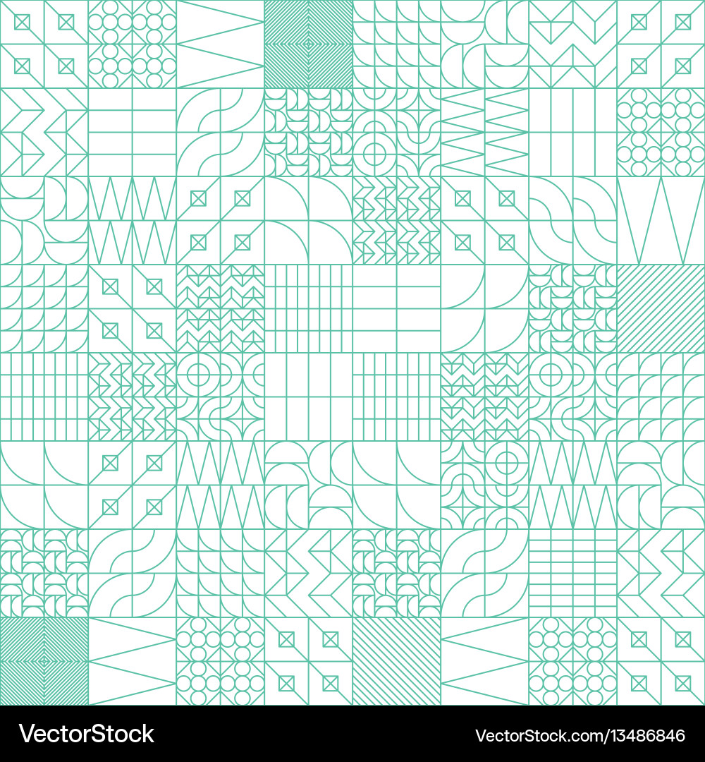 Geometric tiles linear seamless pattern Geometric tiles linear seamless pattern vector image