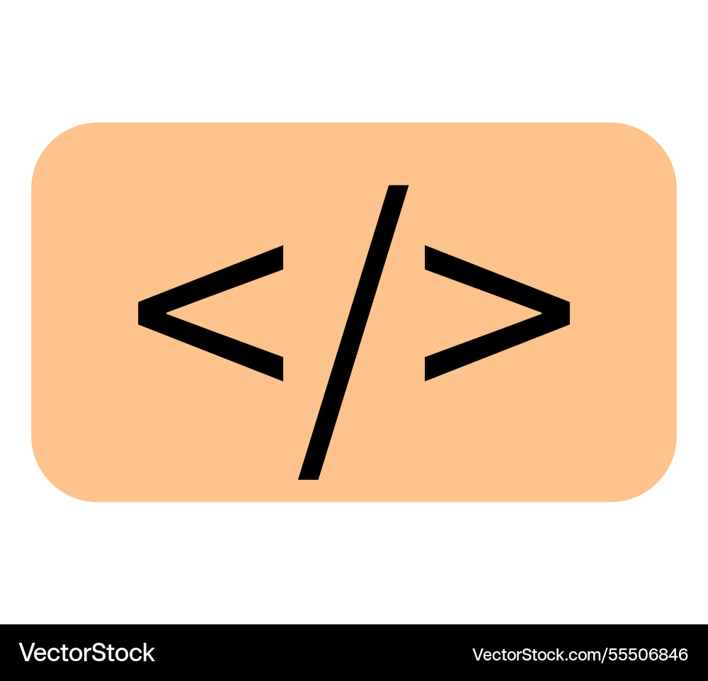 Html-Code-Tags mit Vorwärts-Slash für Web Html-Code-Tags mit Vorwärts-Slash für Web vektorbild