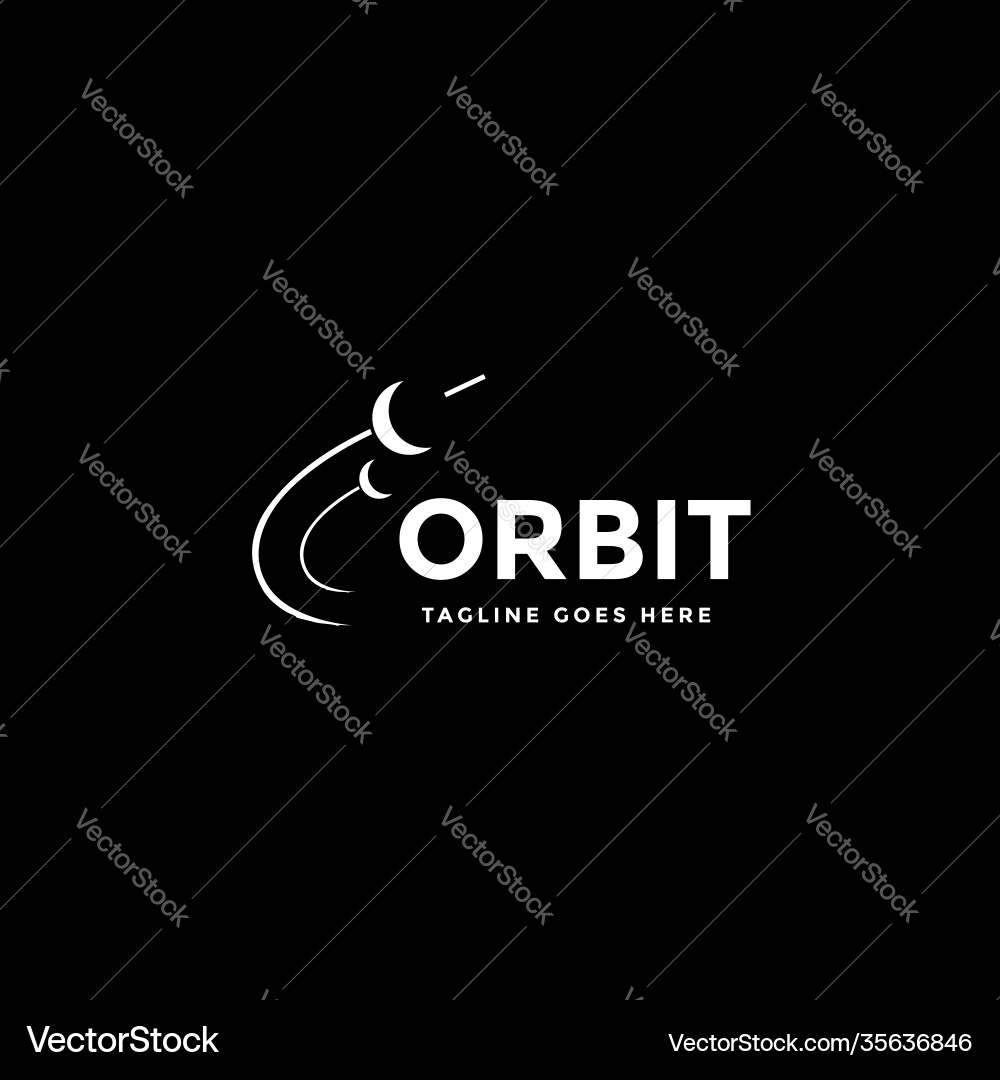Planet Orbit Science Logo Royalty Free Vector Image