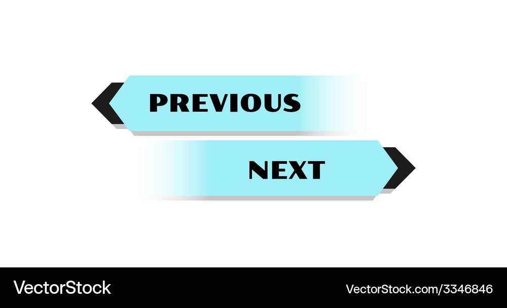 Previous and next button Vector Image