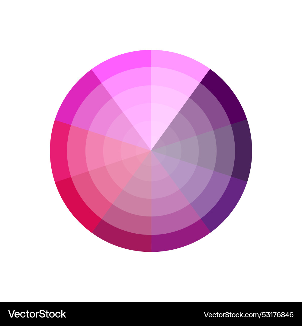Raspberry red crimson circular palette color Raspberry red crimson circular palette color vector image