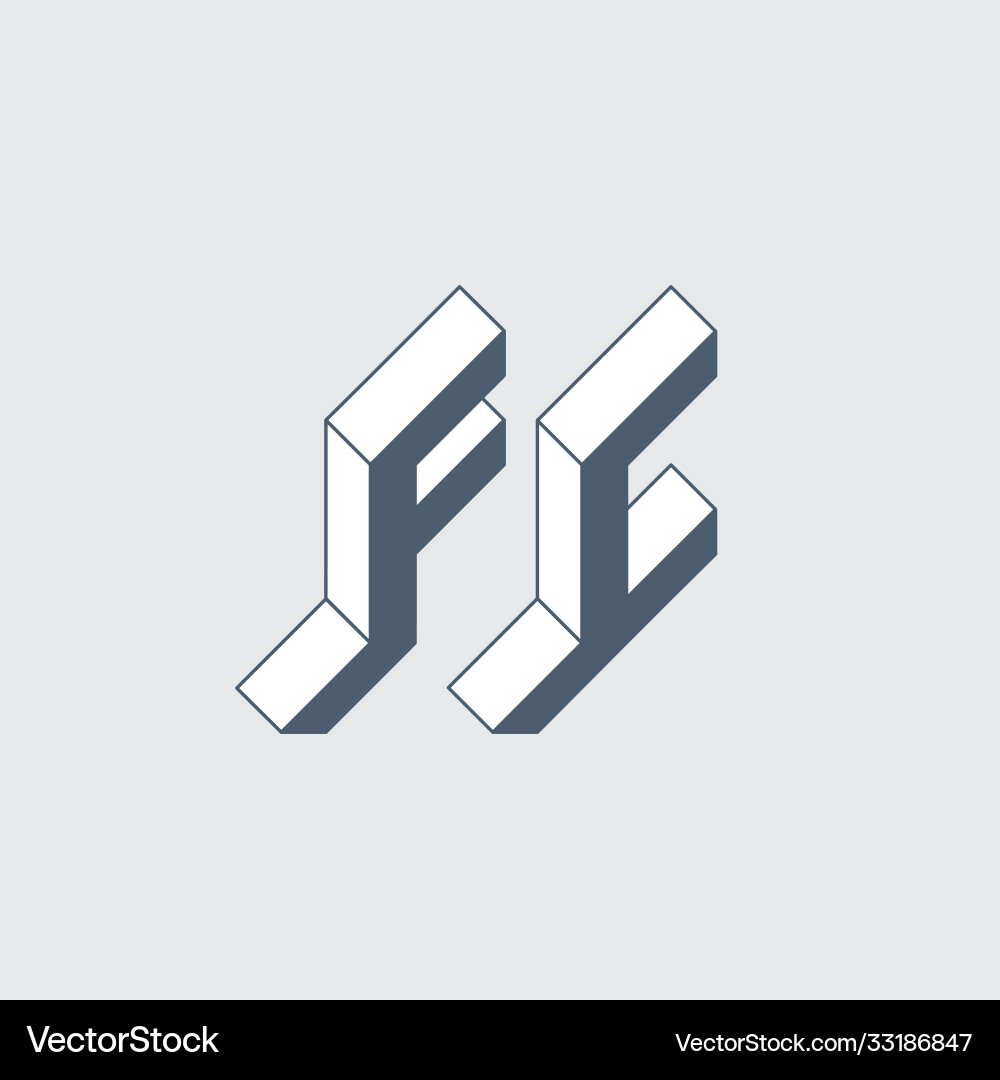 Fc - 2-letter code f and c monogram or logotype Vector Image