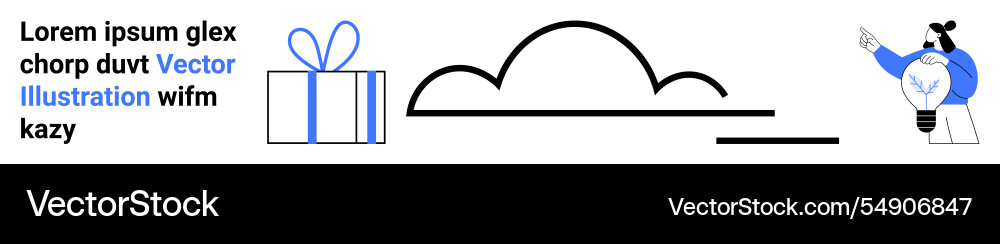 Man pointing at sky with cloud Man pointing at sky with cloud Vector Image