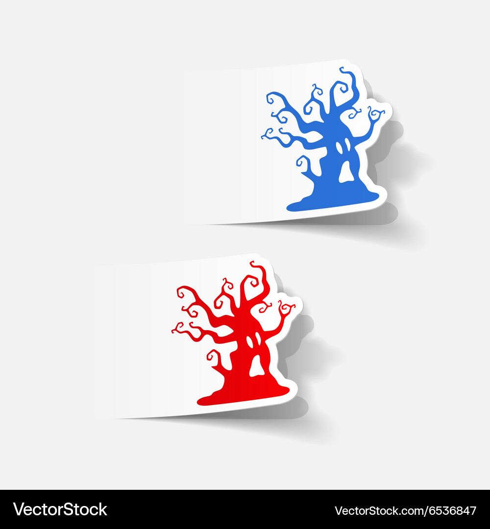Realistic design element tree Vector Image