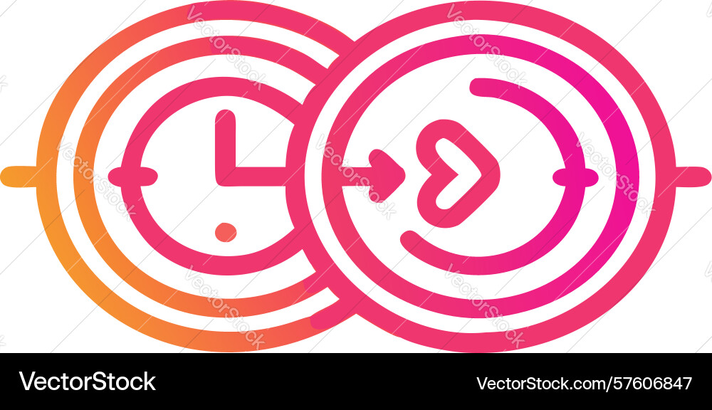 Time loop icon for repeated processes design vector image
