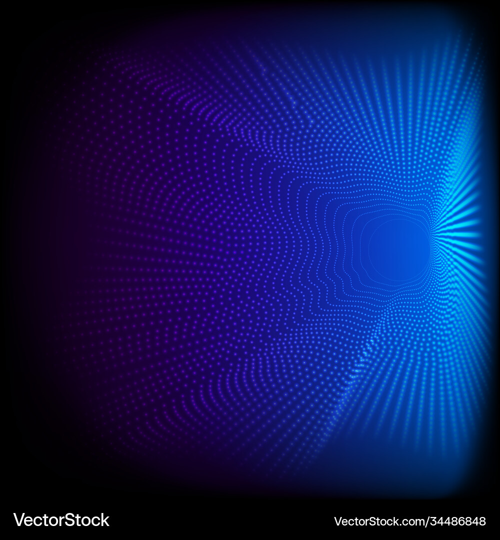 Abstract dynamic dots wave 3d pattern particles vector image
