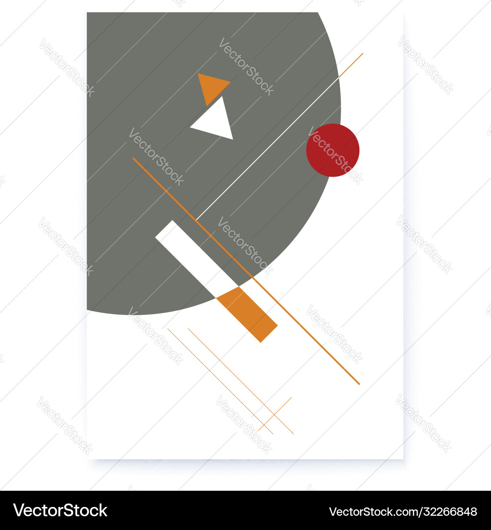 Abstract geometric composition with simple shapes vector image