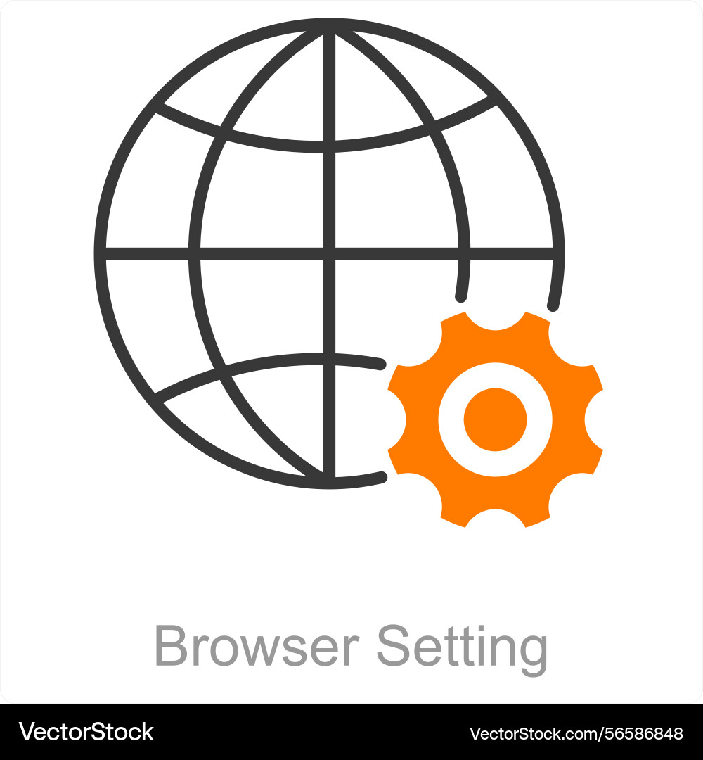 Browser setting icon concept Vector Image