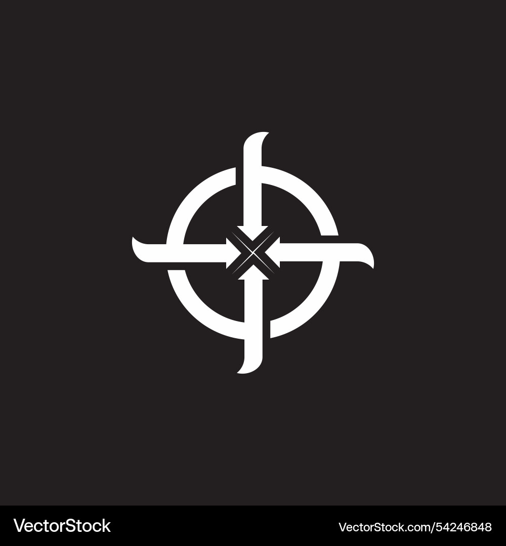 Center point rotate target simple geometric Center point rotate target simple geometric vector image