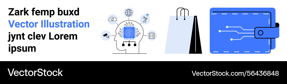 Digital wallet concept with circuitry inside and e Digital wallet concept with circuitry inside and e Vector Image
