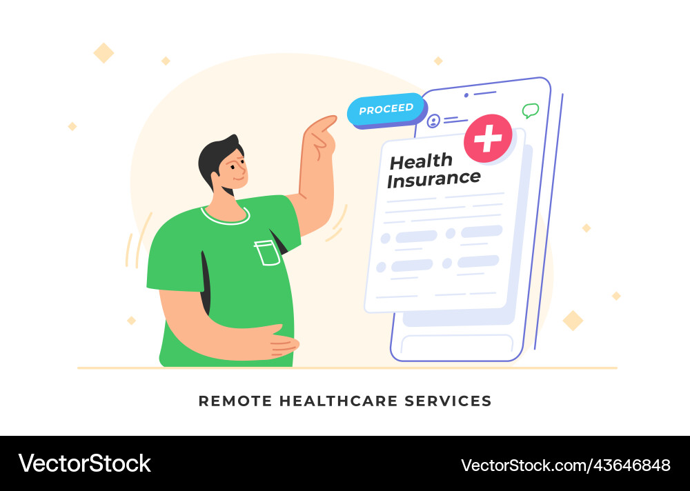 Electronic health insurance card and medical aid Electronic health insurance card and medical aid vector image