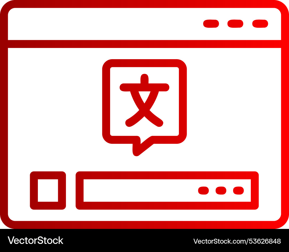 Web line gradient icon vector image