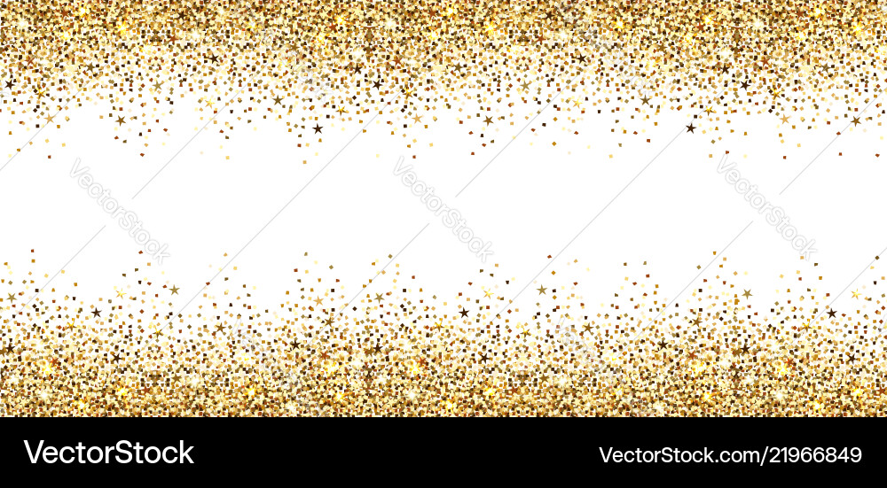 Banner with gold sparkles vector image