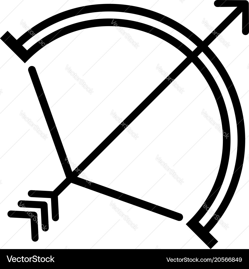 Bow string icon simple style Vector Image