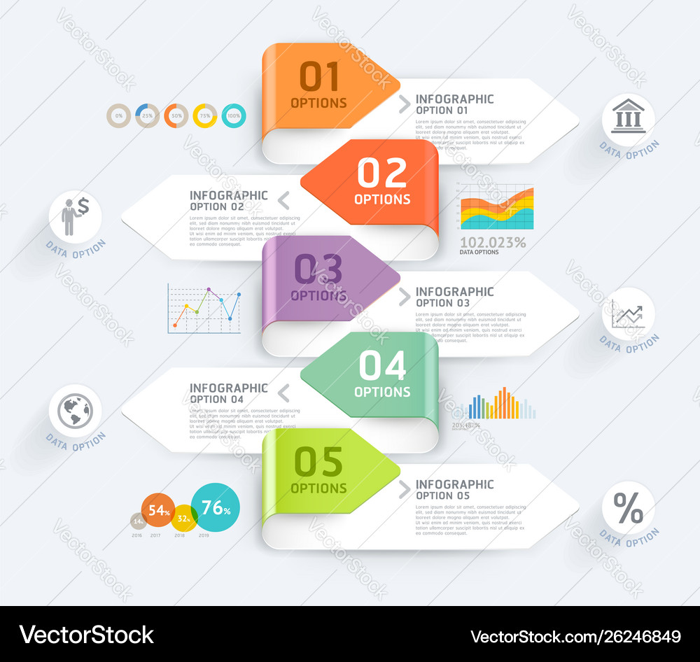 Business infographic elements template Royalty Free Vector