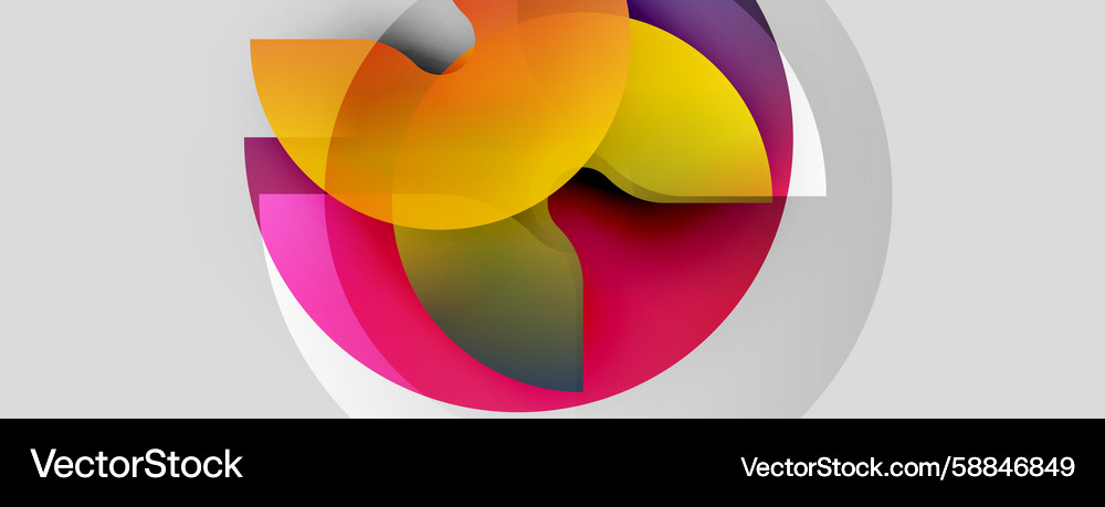 Colorful Overlapping Shapes Vector Image