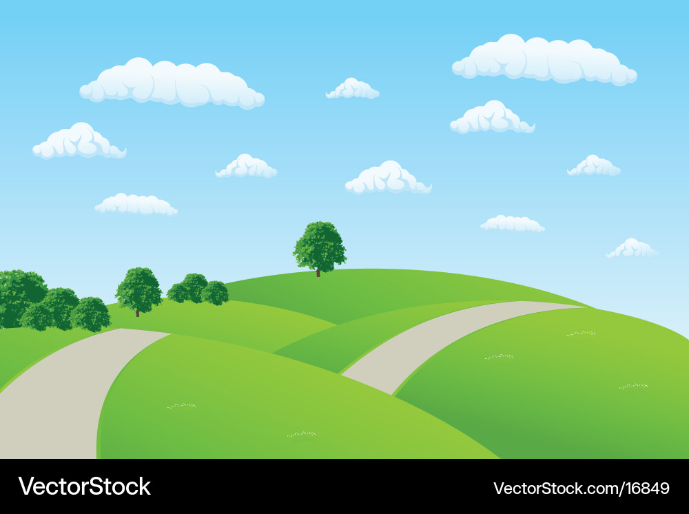 Nature landscape vector image