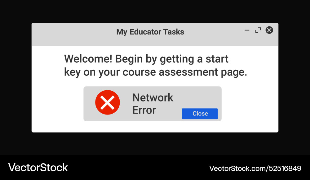 Pop-up window with malware warning 404 message Vector Image