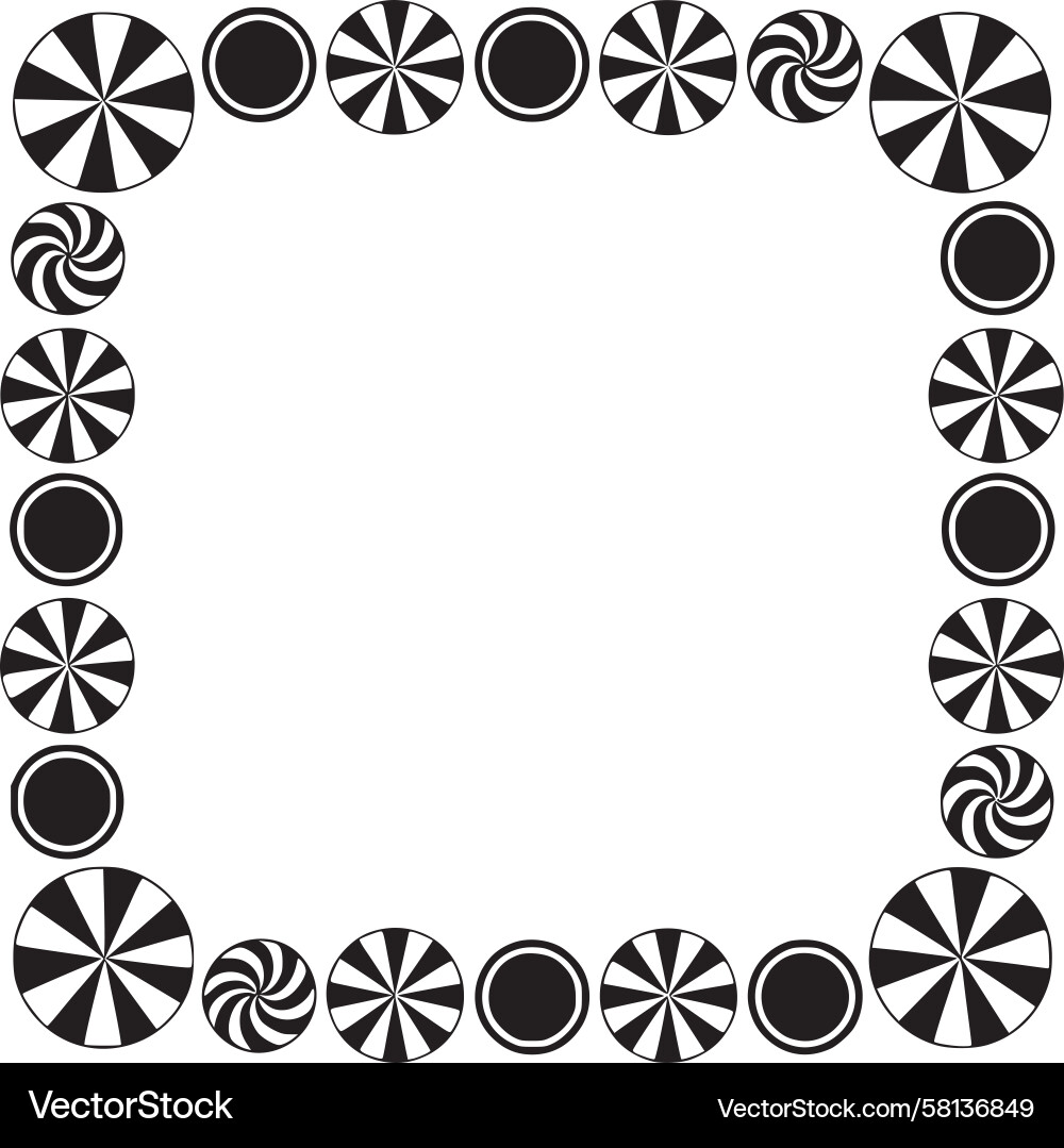 Spiraling Circle Border Pattern Vector Image