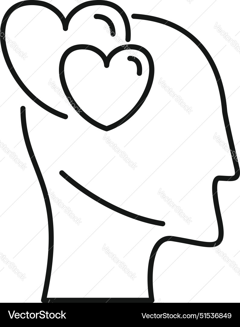 Thinking about love and romance Royalty Free Vector Image