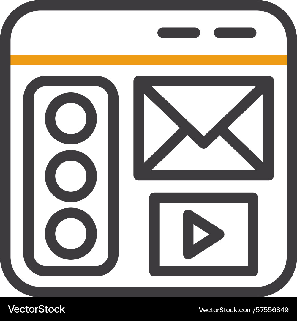 Traffic source two color icon Vector Image